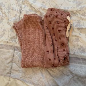 Zara toddler girls waffle leggings.